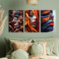 3pcs Mysterious & glorious portrait of the Beauty Metal Print Ready to Hang Art