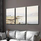 3pcs Coastal Sandy Shore and Wildflowers Wall Art Set Canvas Framed 40x60cm - High Quality Print 100% Australian Made Wall Canvas Ready to Hang