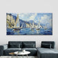 Sailboats on Sea with Cliffs Wall Art Canvas Office Home Room Framed 120x60cm