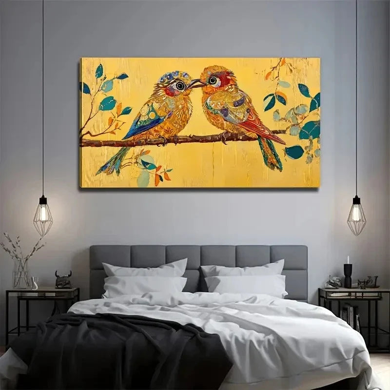 Mural Artistic Painting Bring Wall Art Canvas Office Home Room Framed 80x45cm