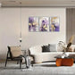 3pcs Touch of Sophistication Abstract Lavender Metal Print Ready to Hang Art