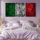 3pcs Country Flag Stone Back Panel Split Metal Print Ready to Hang Art