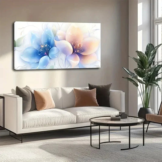 Watercolor Floral Gradient Wall Art canvas office home room framed 120x60cm