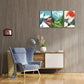 3pcs Train and Mountains Beautiful Scenery Metal Print Ready to Hang Art