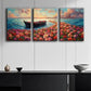 3pcs River of Roses Nature Beauty Lake Perfect Wall Art Set Canvas Framed 40x60cm - High Quality Print 100% Australian Made Wall Canvas Ready to Hang