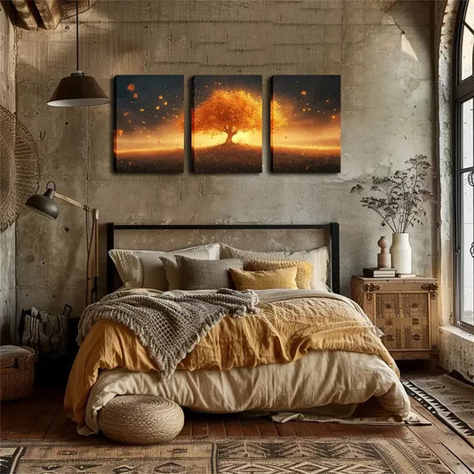 3pcs  A Magical, Amazing Tree l Wall Art Set Canvas Framed 40x60cm - High Quality Print 100% Australian Made Wall Canvas Ready to Hang