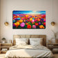 Vibrant Tulip Landscape Wall Art Canvas Office Home Room Framed 80x45cm