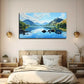 Mountain Lake Scenery Wall Art Canvas Office Home Room Framed 120x60cm