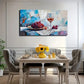 Watercolor Style Creative Wine Wall Art Canvas Office Home Room Framed 120x60cm