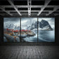 3pcs Scenic Mountain Landscape Metal Print Ready to Hang Art