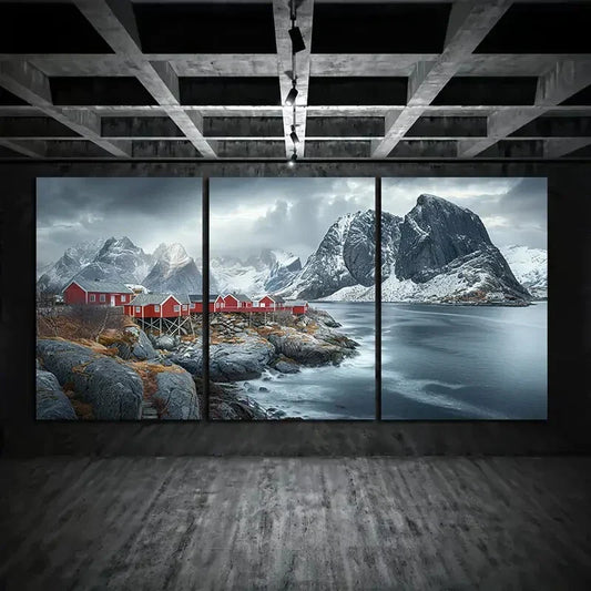 3pcs Scenic Mountain Landscape Metal Print Ready to Hang Art