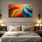Large Abstract River Wall Art Canvas Office Home Room Framed 80x45cm