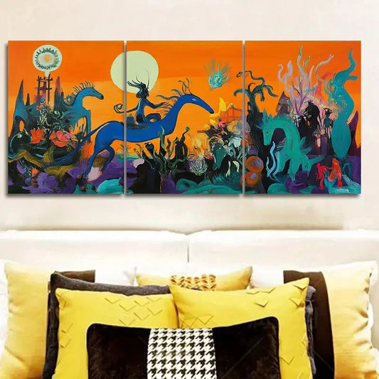 3pcs Messy character Wall Art Set Canvas Framed 40x60cm - High Quality Print 100% Australian Made Wall Canvas Ready to Hang