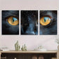 3pcs Vibrant Cat Eye Cosmic & Starry Design Metal Print Ready to Hang Art