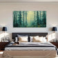 Greenery Abundance Misty Nature Wall Art Canvas Office Home Room Framed 120x60cm