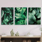 3pcs Emerald Green Banana Leaf Botanical Metal Print Ready to Hang Art