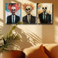 3pcs Suit Skeleton Metal Print Ready to Hang Art