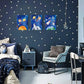 3pcs Outer Space Watercolor Planet Metal Print Ready to Hang Art