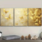 3pcs Butterfly oil painting in gold leaf Wall Art Set Canvas Framed 40x60cm - High Quality Print 100% Australian Made Wall Canvas Ready to Hang