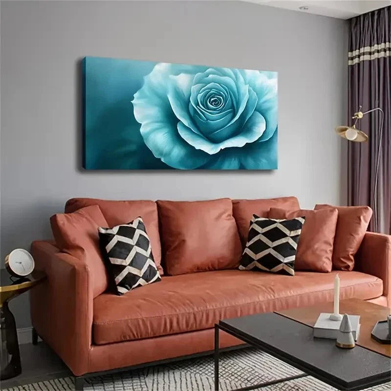 Rose Petal Gradient Color Wall Art Canvas Office Home Room Framed 120x60cm