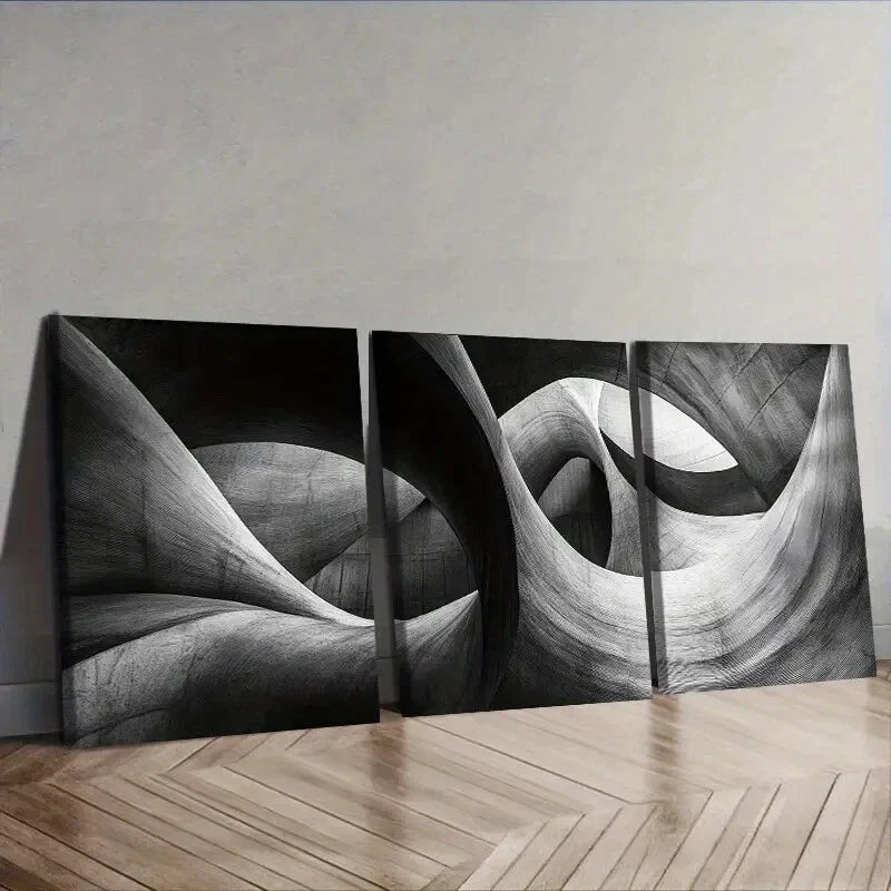 3pcs Abstract Art Deco Classic Wall Art Set Canvas Framed 40x60cm - High Quality Print 100% Australian Made Wall Canvas Ready to Hang