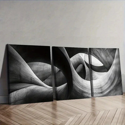 3pcs Abstract Art Deco Classic Wall Art Set Canvas Framed 40x60cm - High Quality Print 100% Australian Made Wall Canvas Ready to Hang