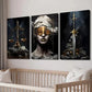 3pcs Scales of Justice & Golden Sword Wall Art Set Canvas Framed 40x60cm - High Quality Print 100% Australian Made Wall Canvas Ready to Hang