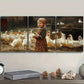 3pcs   The girl feeds the animals on the farm Metal Print Ready to Hang Art