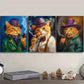 3pcs  Featuring A Cat With A Pipe Orange Cat  Wall Art Set Canvas Framed 40x60cm - High Quality Print 100% Australian Made Wall Canvas Ready to Hang