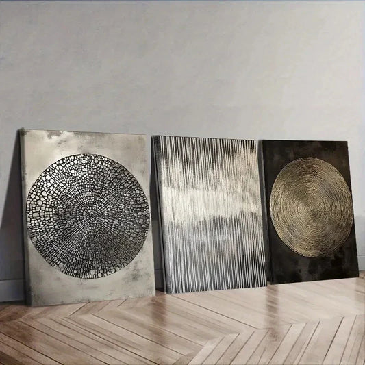 3pcs Three different textures Wall Art Set Canvas Framed 40x60cm - High Quality Print 100% Australian Made Wall Canvas Ready to Hang