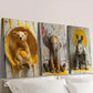 3pcs  Wild Animal Posters, Cute Animals  Wall Art Set Canvas Framed 40x60cm - High Quality Print 100% Australian Made Wall Canvas Ready to Hang