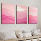 3pcs Preppy Magenta Hipster Pink Textured Wall Art Set Canvas Framed 40x60cm - High Quality Print 100% Australian Made Wall Canvas Ready to Hang