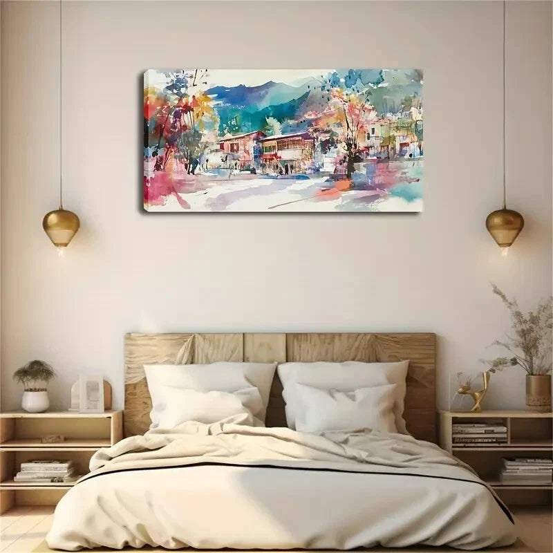 Winter Spring Color Palette Wall Art Canvas Office Home Room Framed 120x60cm