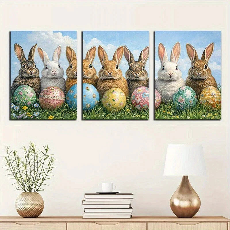 3pcs Charming Spring Scene Floral Blooms Metal Print Ready to Hang Art