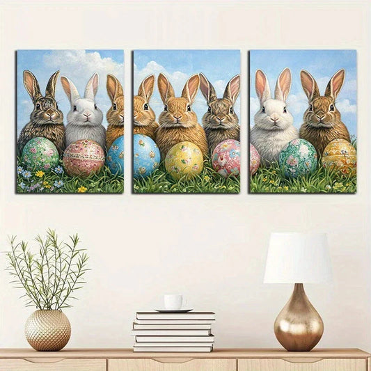 3pcs Charming Spring Scene Floral Blooms Metal Print Ready to Hang Art