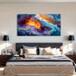 Stunning Crystal Stone Purple Wall Art Canvas Office Home Room Framed 120x60cm