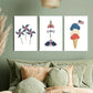 3pcs Dessert Ice Cream & Butterfly Metal Print Ready to Hang Art
