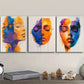 3pcss Abstract Face Canvas Colorful Wall Art Set Canvas Framed 40x60cm - High Quality Print 100% Australian Made Wall Canvas Ready to Hang