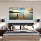 Seaside Dock Décor Modern Wall Art Canvas Office Home Room Framed 120x60cm