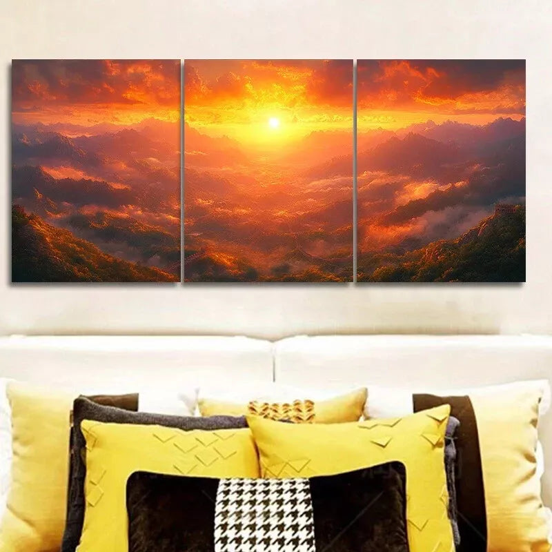 3pcs Art Deco Modern Contemporary Wrapped   Wall Art Set Canvas Framed 40x60cm - High Quality Print 100% Australian Made Wall Canvas Ready to Hang