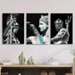 3pcs c Modern Nordic Mythology, Metal Print Ready to Hang Art