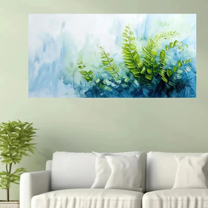 Modern Abstract Greenery Décor Wall Art Canvas Office Home Room Framed 120x60cm