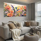 Vibrant Watercolor Floral Wall Art wall canvas office home room framed 120x60cm