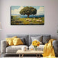 Serene Sheep Grazing Under Tree Wall Art Canvas Office Home Room Framed 120x60cm