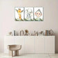 3pcs Elephant Monkey Jungle Animals Wildlife Metal Print Ready to Hang Art