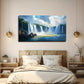 Stunning Rainbow Waterfall Wall Art Canvas Office Home Room Framed 80x45cm