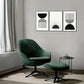 3pcs Black and White Lines Decorative Bauhaus Metal Print Ready to Hang Art