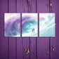 3pcs Starry Night & Ocean Surface Canvas Framed 40x60cm - High Quality Print 100% Australian Made Wall Canvas Ready to Hang