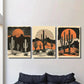 3pcs  Desert Cactus Sunset   Wall Art Set Canvas Framed 40x60cm - High Quality Print 100% Australian Made Wall Canvas Ready to Hang