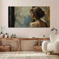 Elegant Woman Portrait Golden Wall Art Canvas Office Home Room Framed 80x45cm